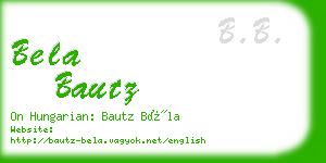 bela bautz business card